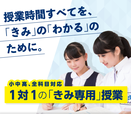 授業時間すべてを、「きみ」の「わかる」のために。小中高、全科目対応。１対１の「きみ専用」授業